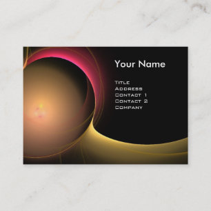 ECLIPSE MONOGRAM Vibrant black yellow Business Card