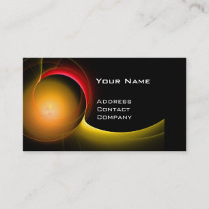 ECLIPSE MONOGRAM Vibrant black yellow Business Card