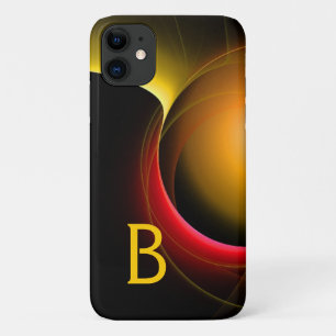 ECLIPSE MONOGRAM Vibrant black yellow iPhone 11 Case