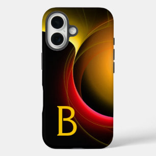 ECLIPSE MONOGRAM Vibrant black yellow iPhone 16 Case