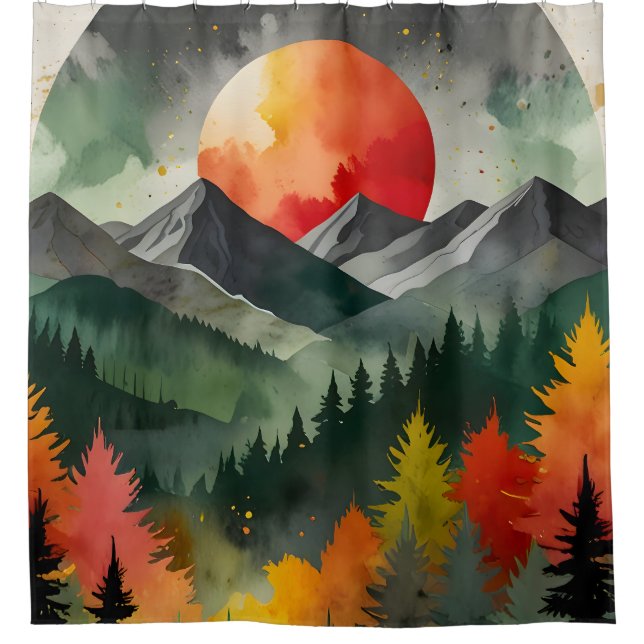 Eclipse Over the Wild Shower Curtain (Front)