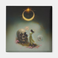 Eclipse Priestess Moon Occult Dark Witchy AI Art