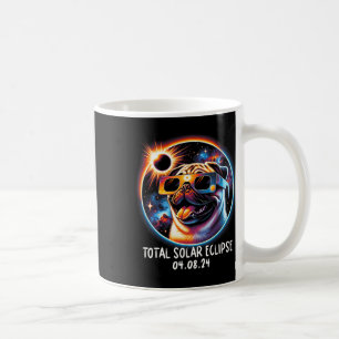 Eclipse Pug Wearing Gles Pet April 8 2024  Coffee Mug