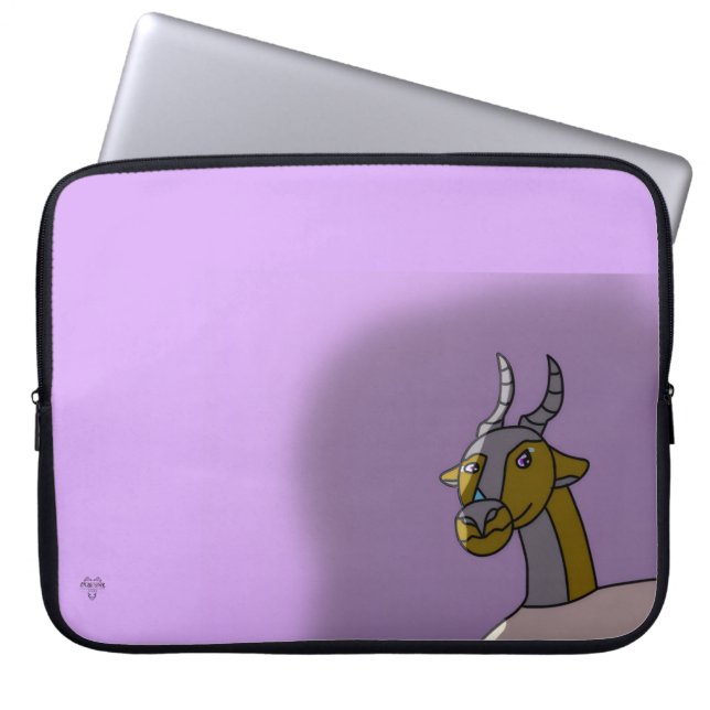 Eclipse RPG Dragon Character Purple Aesthetic  Laptop Sleeve (Front)