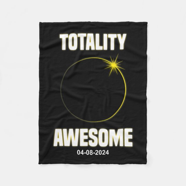 Eclipse Shirt Totality Awesome Total Solar Eclipse Fleece Blanket (Front)