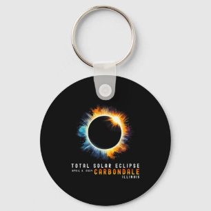 Eclipse Solar Total April 8 2024 Carbondale Illino Key Ring