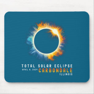 Eclipse Solar Total April 8 2024 Carbondale Illino Mouse Mat