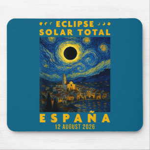 Eclipse Solar Total España 2026  Mouse Mat