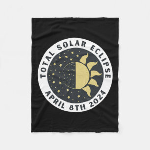 Eclipse - Total Solar Eclipse - Totality 2024 Fleece Blanket
