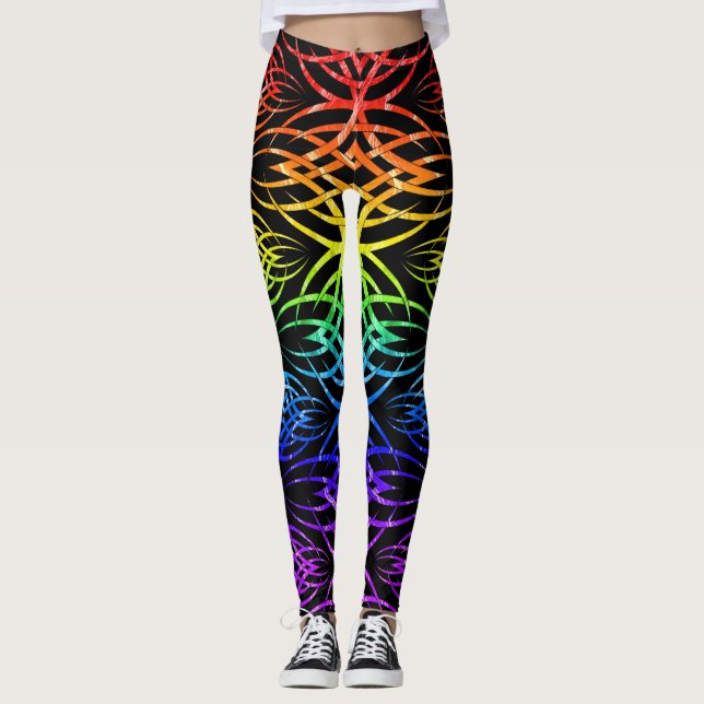 Eclipse Wallpaper ( Rainbow 2 ) Leggings (Front)