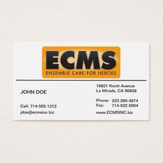 ECMS Business Card Lined