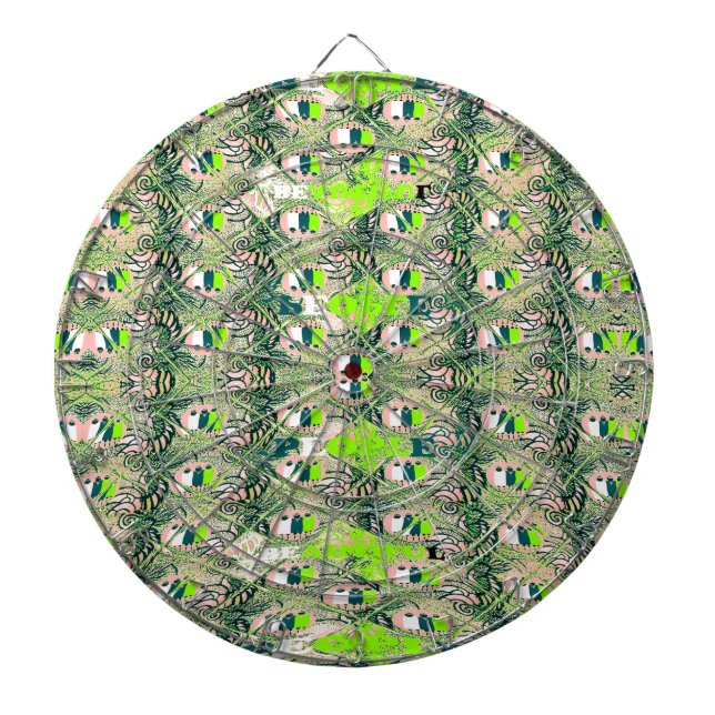 Eco Africa Motif – Nature-Inspired African Art Dartboard (Front)