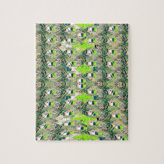 Eco Africa Motif – Nature-Inspired African Art Jigsaw Puzzle (Vertical)