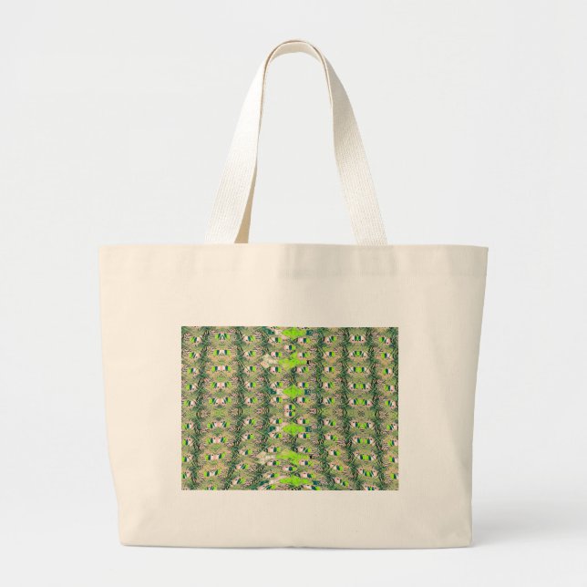 Eco Africa Motif – Nature-Inspired African Art Large Tote Bag (Front)