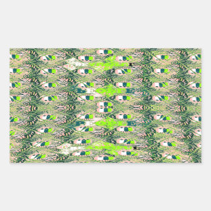 Eco Africa Motif – Nature-Inspired African Art Rectangular Sticker