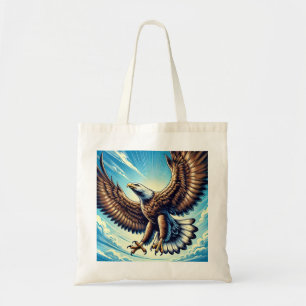 Eco-bag of images of strong eagles flying in the s tote bag