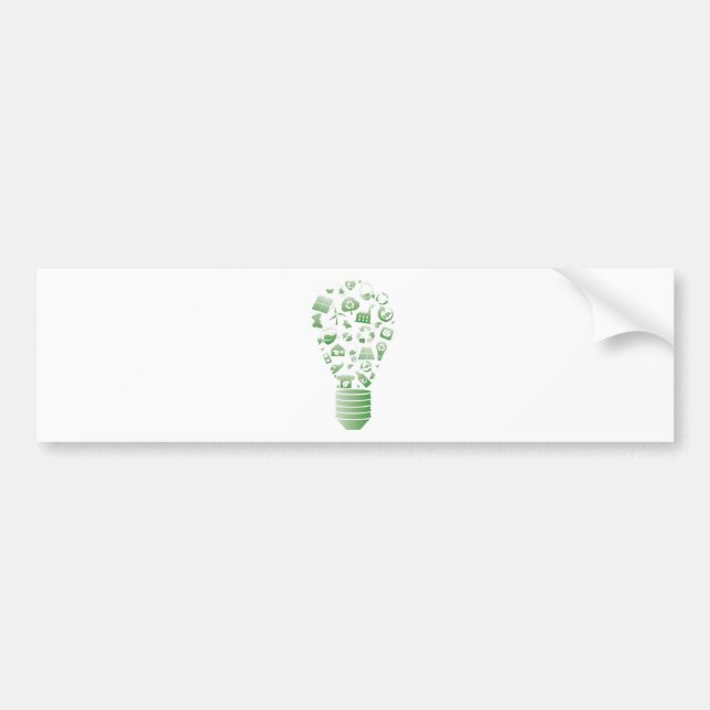 eco bulb bumper sticker (Front)