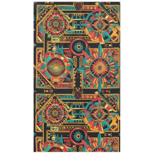 Eco-Chic Cyan "Aztec Dream" 60" x 104" Dining Tabl Tablecloth