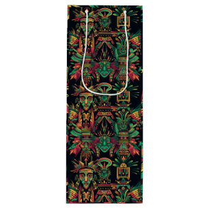 Eco-Chic Green "Ancestral Paradigm" Wine Glossy Ba Gift Bag