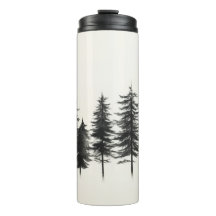 Eco-Chic Insulated Tumbler with Pine Tree Design