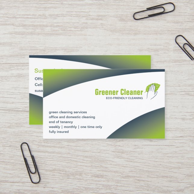 Eco-cleaning Business Card (Front/Back In Situ)