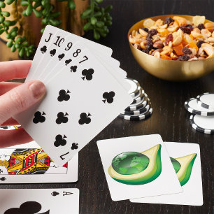 Eco Earth Avocado Globe Sustainable Planet  Playing Cards