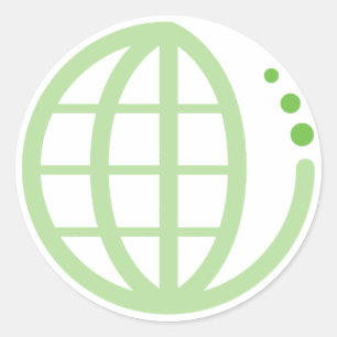 eco earth classic round sticker
