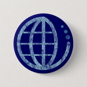 eco earth : conserve water 6 cm round badge