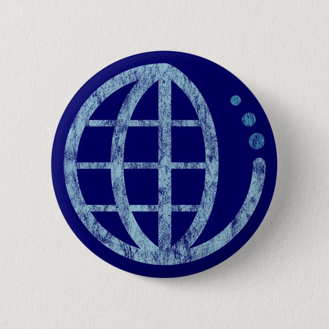 eco earth : conserve water 6 cm round badge (Front)