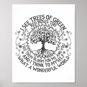 Eco Earth Day Shirts I See Trees Of Green Poster