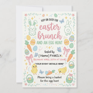 Eco Easter Bunny Invite Design