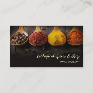 Eco Ecological Organic Spices Shop Bazar Boutique Business Card