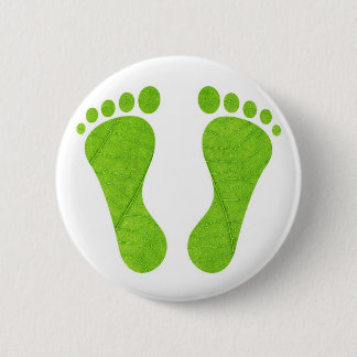 Eco footprints 6 cm round badge