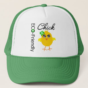 Eco-Friendly Chick Trucker Hat