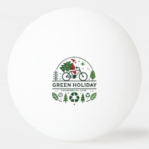 Eco-Friendly Christmas Decor Green Holiday Art Ping Pong Ball