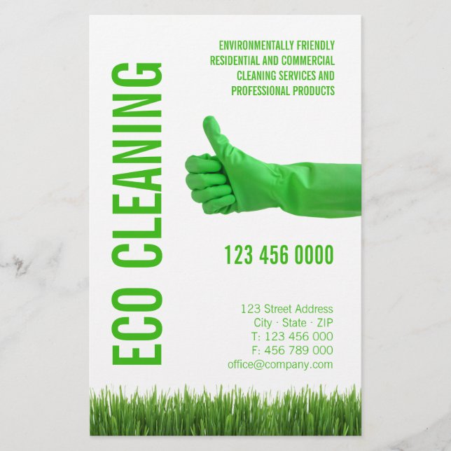 Eco Friendly Cleaning Services flyer (Front)