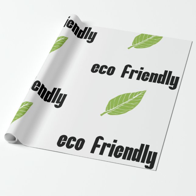 Eco Friendly: Conscious Consumer, Green Initiative Wrapping Paper (Unrolled)