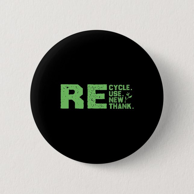 Eco-friendly Design Recycle  6 Cm Round Badge (Front)
