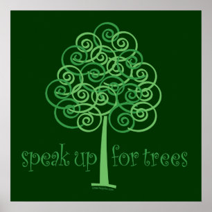 . Eco-Friendly, Earth-Friendly, Love Trees Poster
