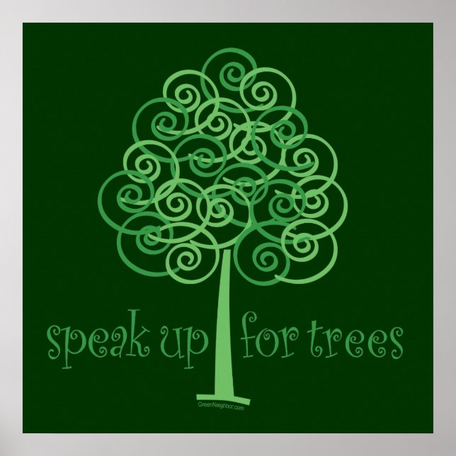 . Eco-Friendly, Earth-Friendly, Love Trees Poster (Front)