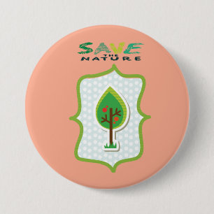 Eco-Friendly Evergreen Design 7.5 Cm Round Badge
