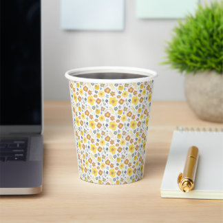 eco-friendly Floral design  Paper Cups