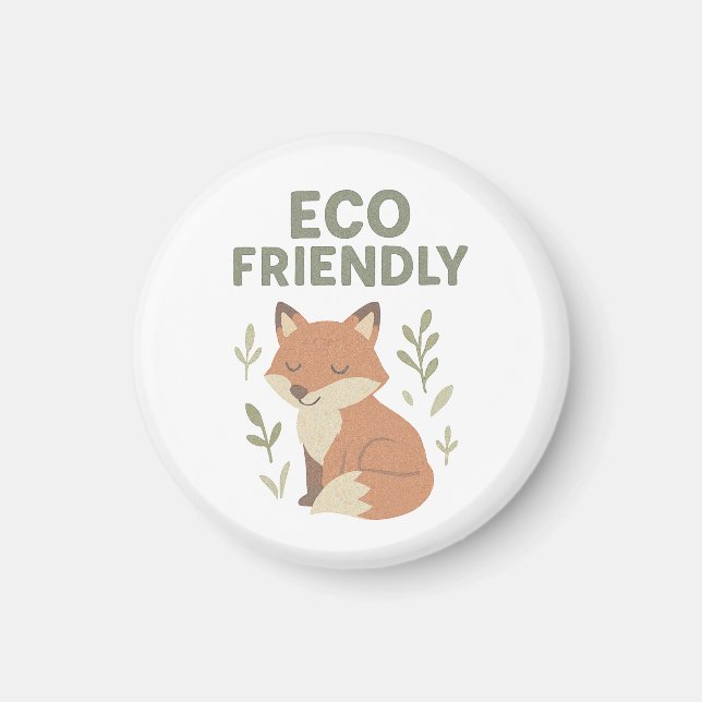 Eco Friendly Fox Magnet (Front)