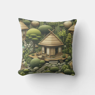 Eco-friendly Gardens and Buildings in Harmony  Cushion