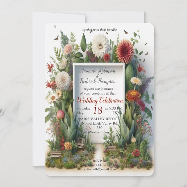 Eco-friendly Gardens and Buildings in Harmony  Invitation (Front)