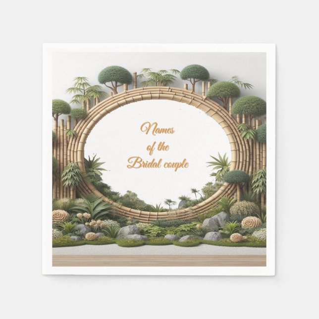 Eco-friendly Gardens and Buildings in Harmony  Napkin (Front)