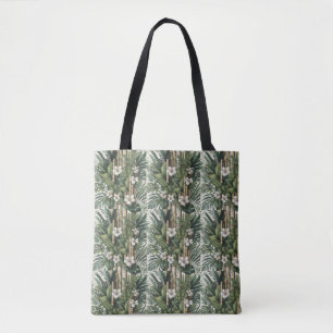Eco-friendly gardens and buildings in harmony tote bag