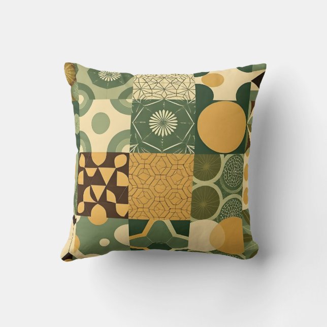 Eco-Friendly Geometric Patterns Cushion (Back)