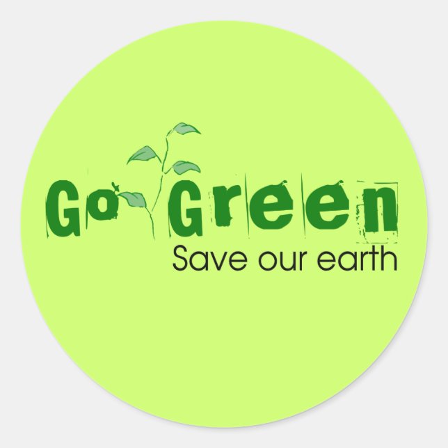Eco-Friendly | Go Green Stickers (Front)