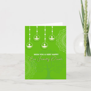 Eco friendly green Diwali Holiday Card
